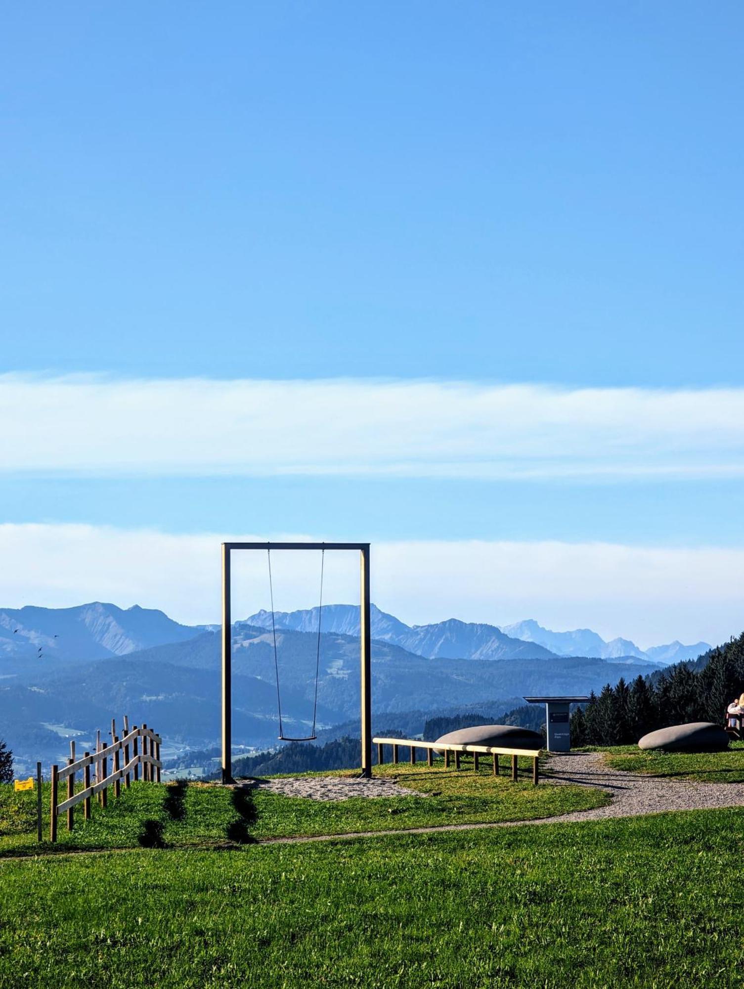 Ferienwohnung Bergpfote - Hund Herzlich Willkommen Scheidegg Exterior foto