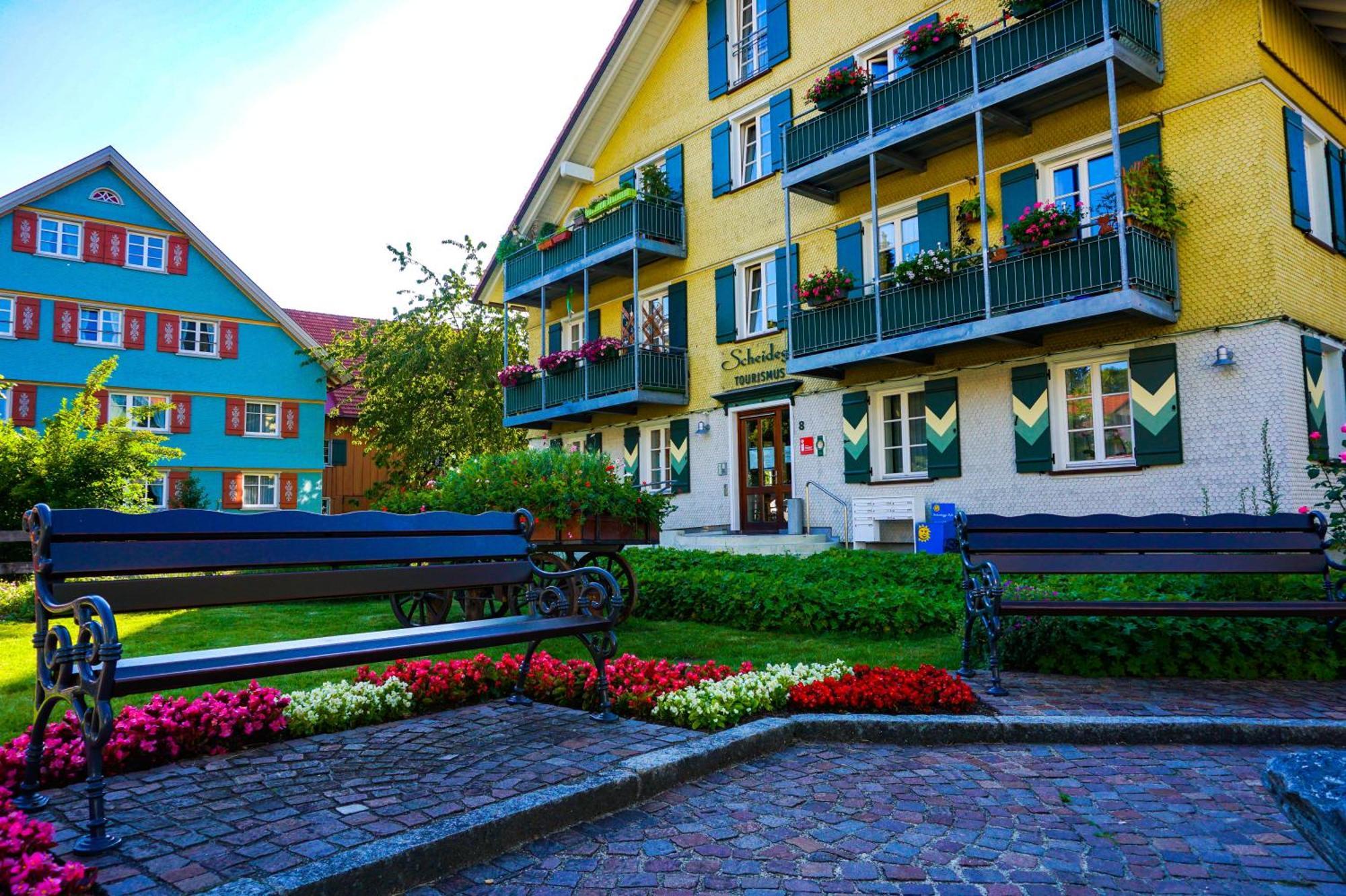 Ferienwohnung Bergpfote - Hund Herzlich Willkommen Scheidegg Exterior foto